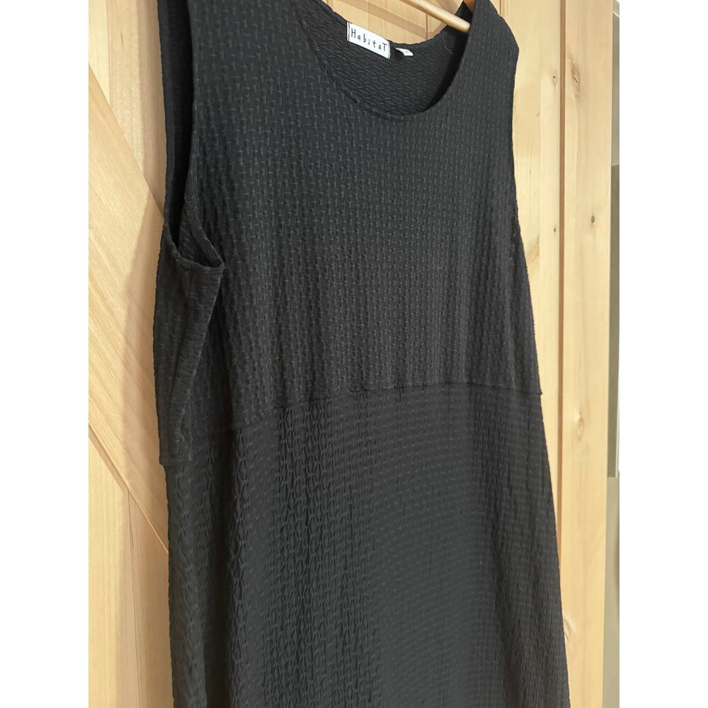 Habitat | Sleeveless Black Waffle Jersey Tank Dress | Size XL - Picture 3 of 11